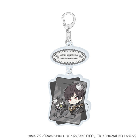 『B-PROJECT~熱烈*ラブコール~×サンリオキャラクターズ』連結アクリルキーホルダー03/金城剛士×バッドばつ丸(ミニキャライラスト)